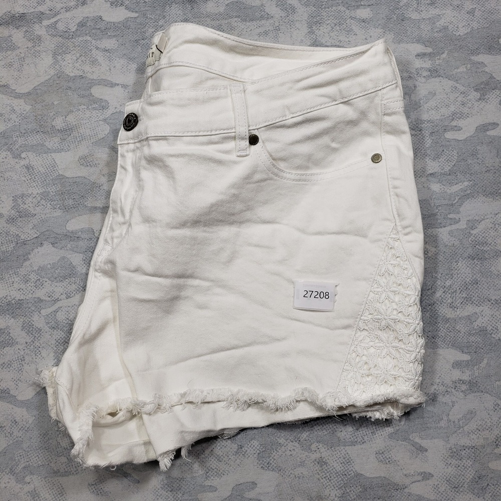 Torrid Shorts Womens 22 White Lace Trim High Rise Stretch Raw Hem - Picture 13 of 13